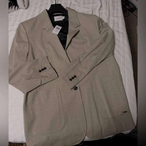 Women’s Coach Blazer oversized XL 25 inches armpits tan signature NWT - Picture 8 of 13